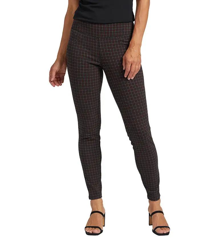 Riley Legging, Red Plaid, Bamboo- Final Sale