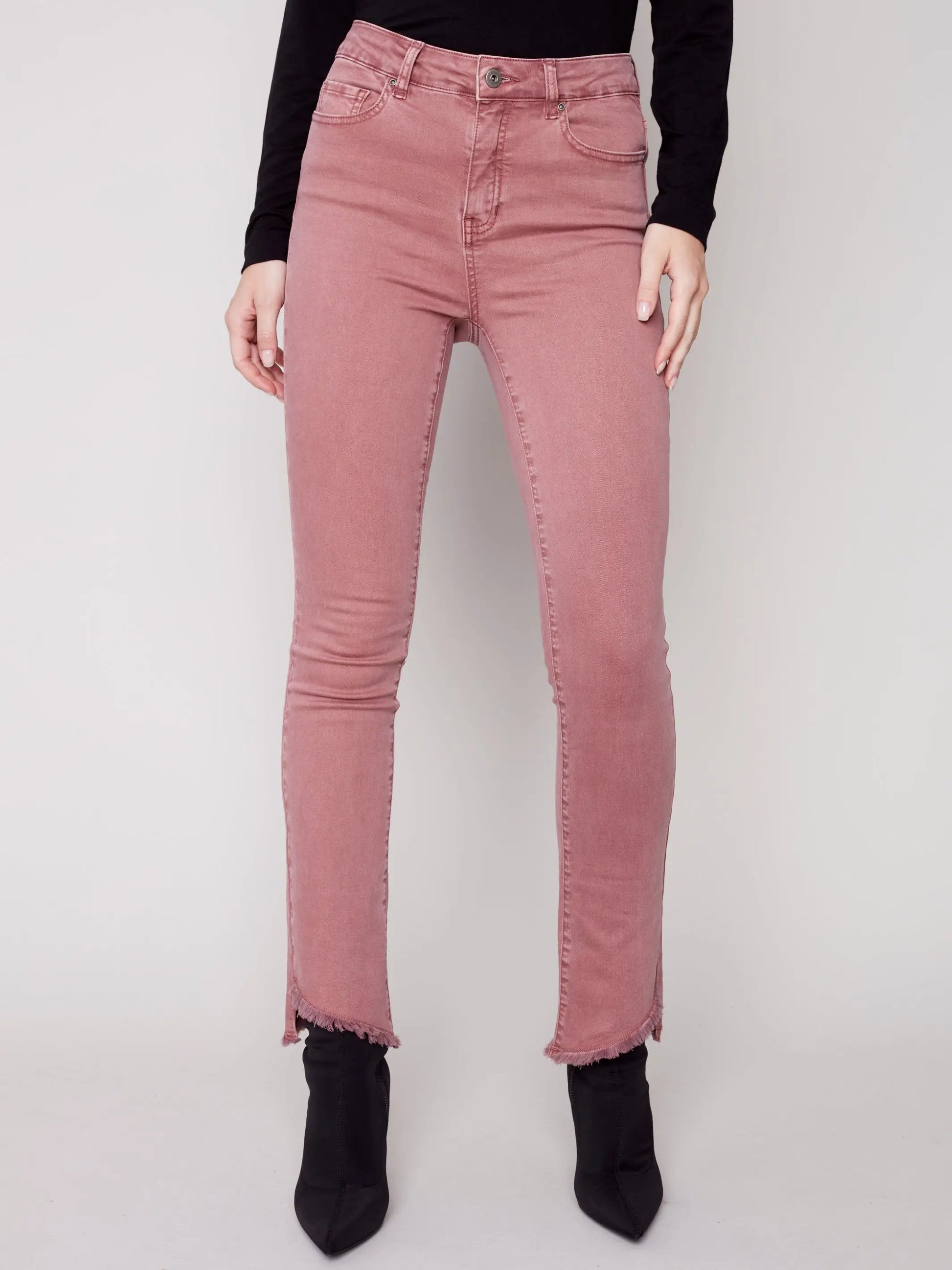 ZIZOCWA Asymmetrical Jeans For Women Boot Cut Pants For Women