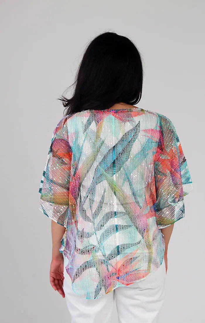 Palm Popcorn Mesh Poncho Fresh FX Strike The Pose